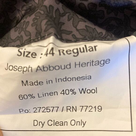 Joseph Abboud Heritage Mens Burgundy Wool Linen Blend Textured Comero Jacket. - Picture 9 of 9